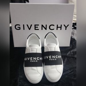 Givenchy White Sneakers with Black Logo Strap Size 40